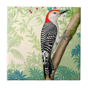 Red Bellied Woodpecker Wild Bird Tile Tegeltje