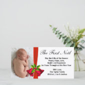 Red Bells Baby's eerste kerstkaart (Staand voorkant)