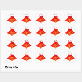 Red Bells en Holly Envelope Seals Vierkante Sticker (Vel)
