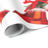 Red Bells en Holly Wrapping Paper Cadeaupapier (Rol Hoek)