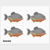 Red Belly Piranha Rechthoekige Sticker (Vel)
