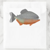 Red Belly Piranha Rechthoekige Sticker (Tas)