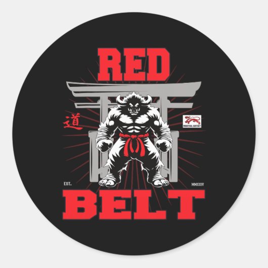 Red Belt Championship in zicht! Ronde Sticker (Voorkant)
