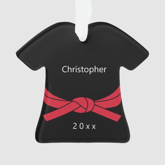 Red Belt Karate Ornament (voorkant)