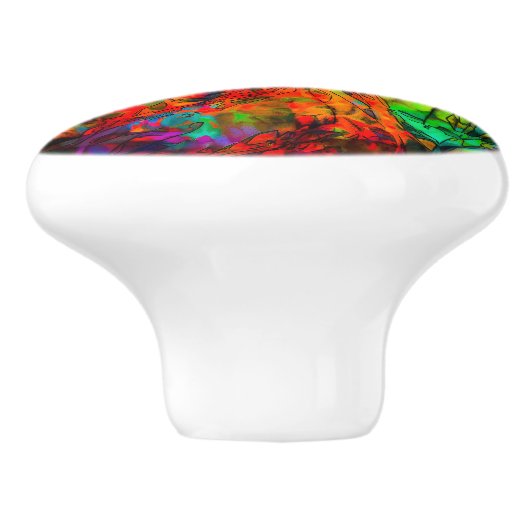 Red Beret Keramische Knop (Zijkant)