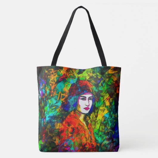 Red Beret Tote Bag (Achterkant)
