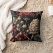 Red Berries and Exotic Seed Pods on Black Kussen (Deken)