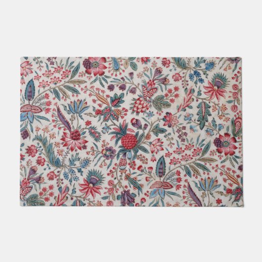 Red Berries and Vines Pattern Deurmat (Voorkant)