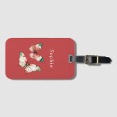 Red Berries Butterflies Bagagelabel (Voorkant (horizontaal))