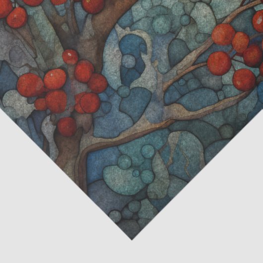 Red Berries Decoupage tissuepapier (Detail)