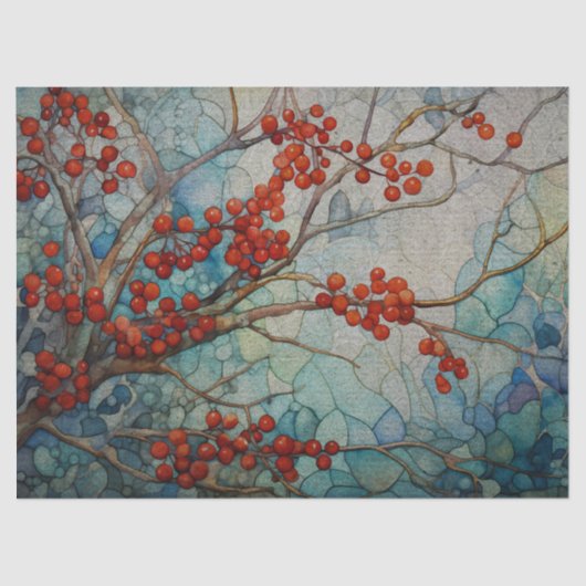 Red Berries Decoupage tissuepapier (Voorkant)