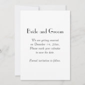 Red Berries en Frost Winter Wedding Save the Date Kaart (Achterkant)