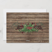 Red Berries Green Holly Cute Botanical Foliage Feestdagenkaart (Achterkant)