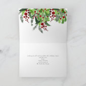 Red Berries Greenery Corporate Kerstmis Feestdagen Kaart (Binnen)