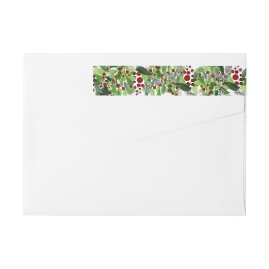 Red Berries Greenery kerstfeestdag  (Achterkant)