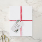 Red Berries Greenery kerstfeestdag Gift Labels Cadeaulabel (Met Touw)