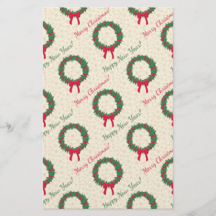 Red Berries Holly Merry kerst Briefpapier