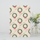 Red Berries Holly Merry kerst Briefpapier (Staand voorkant)