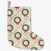 Red Berries Holly Merry kerst Kleine Kerstsok (Voorkant)