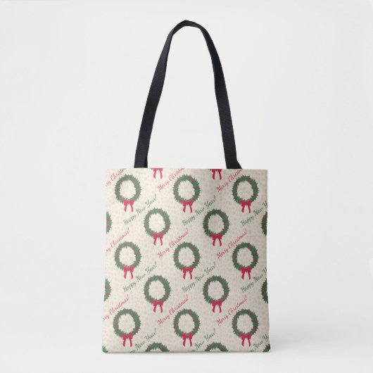 Red Berries Holly Merry kerst Tote Bag (Voorkant)