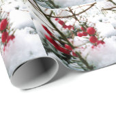 RED BERRIES IN SNEEUWverpakkingspapier Cadeaupapier (Rol Hoek)