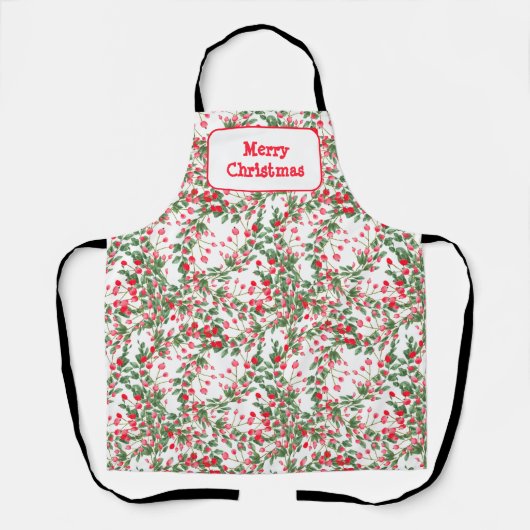 Red Berries kerst Schort (Voorkant)