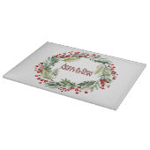 Red Berries krans Snijplank (Hoek)