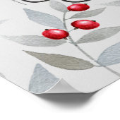 Red Berries laat woorden van aanmoediging achter Poster (Hoek)