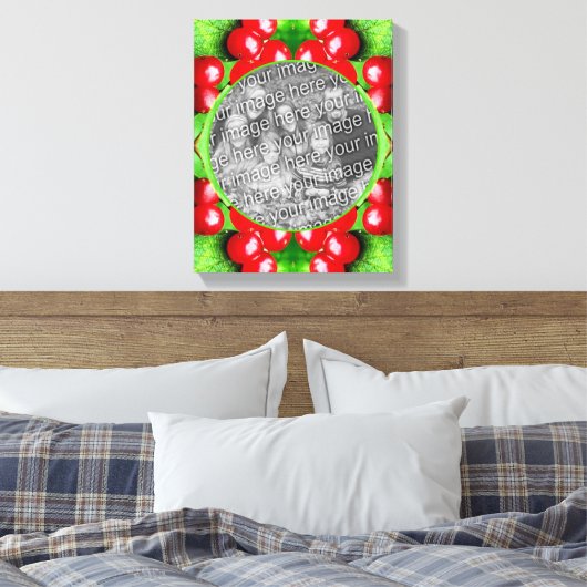 Red Berries Natuur Lijst Creëer Uw eigen foto Canvas Afdruk (Insitu (Slaapkamer))