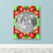 Red Berries Natuur Lijst Creëer Uw eigen foto Canvas Afdruk (Insitu (Houten vloer))