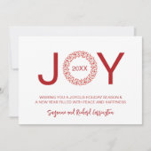 Red Berries Rosehips wierp de feestvreugde. Feestdagenkaart (Voorkant)