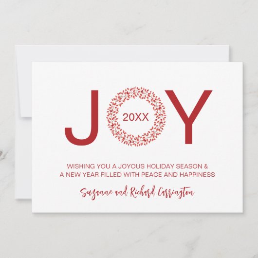 Red Berries Rosehips wierp de feestvreugde. Feestdagenkaart (Voorkant)