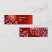RED BERRIES SWIRLS GEMSTONE red Mini Visitekaartje (Voorkant / Achterkant)