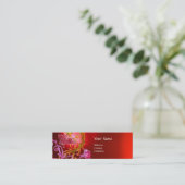 RED BERRIES SWIRLS GEMSTONE red Mini Visitekaartje (Staand voorkant)