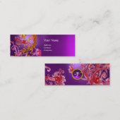 RED BERRIES SWIRLS GEMSTONE Red paars Mini Visitekaartje (Voorkant / Achterkant)