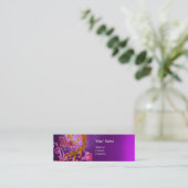 RED BERRIES SWIRLS GEMSTONE Red paars Mini Visitekaartje (Staand voorkant)