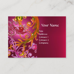 RED BERRIES SWIRLS GEMSTONE roze Visitekaartje