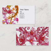 RED BERRIES SWIRLS metallic eggshell Visitekaartje (Voorkant / Achterkant)