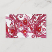 RED BERRIES SWIRLS metallic eggshell Visitekaartje (Achterkant)