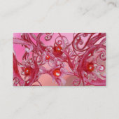 RED BERRIES SWIRLS metallic parel Visitekaartje (Achterkant)