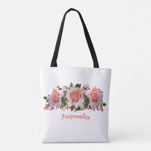Red Berries ventileren Bouquet Stijlvol personalis Tote Bag (Achterkant)
