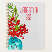 Red Berries waterverf fine art kleurrijk Planner (Voorkant)