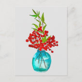Red Berries waterverf kunst Briefkaart (Voorkant)