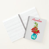 Red Berries waterverf kunst Notitieboek (Binnen)