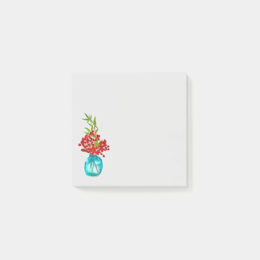 Red Berries waterverf kunst Post-it® Notes (Voorkant)