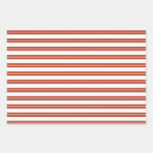 Red Berries White Flowers Pset Stripes Kerstmis Inpakpapier Vel (Voorkant 2)