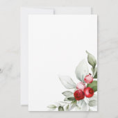 Red Berries Zeer prettige kerstfeestdag Kaart (Achterkant)