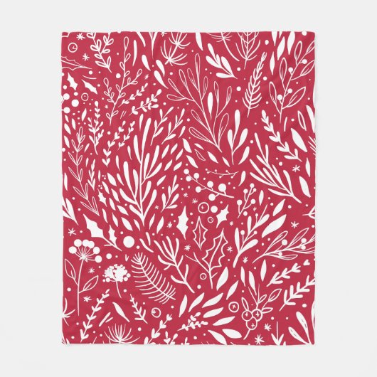 Red Berry Bliss Fleece Blanket (Voorkant)