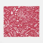 Red Berry Bliss Fleece Blanket (Voorkant (Horizontaal))