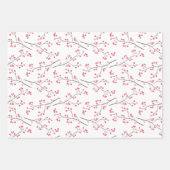 Red Berry Branch Winter Holiday Inpakpapier Vel (Voorkant)